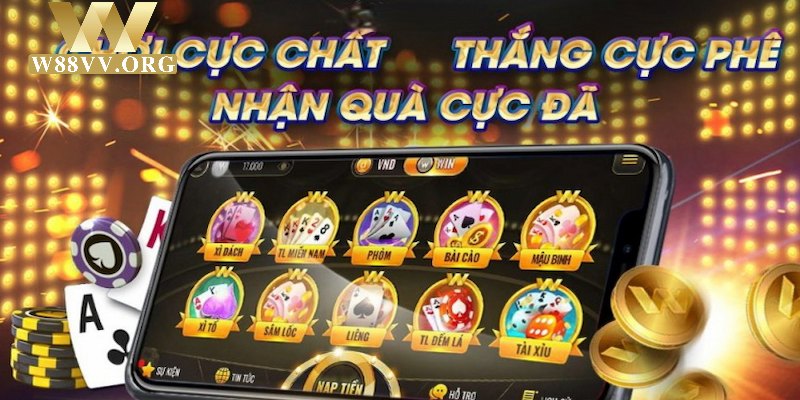 Chuyên mục game bài với các trò chơi đặc sắc tại W88